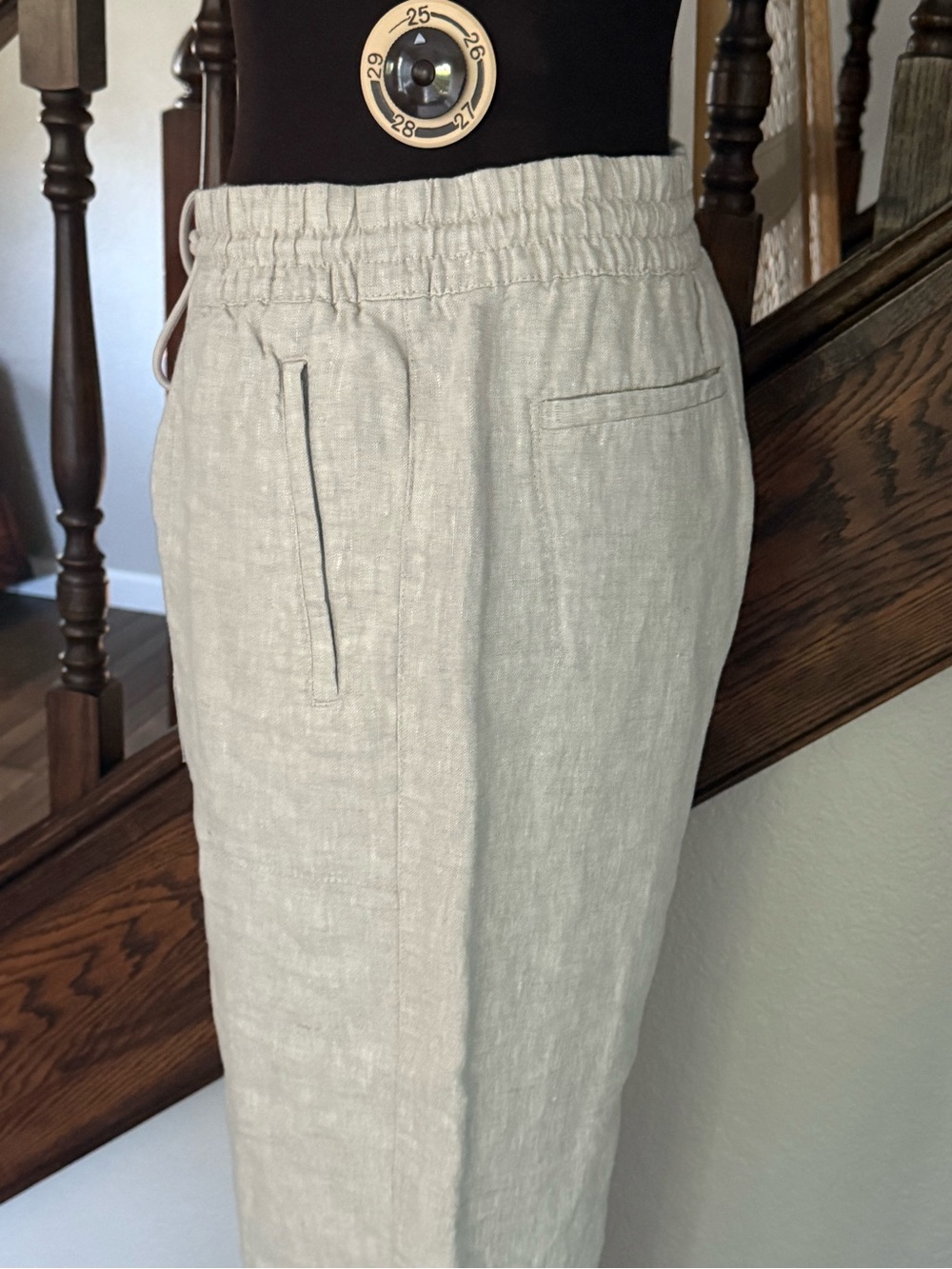 Athleta Retreat 100% Linen Wide Leg Pants Natural Size M - Picture 5 of 13
